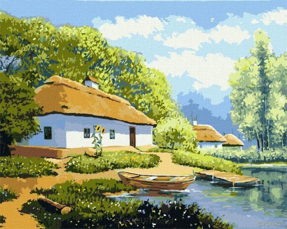 Malowanie po numerach - Wakacje u babci 40x50 cm