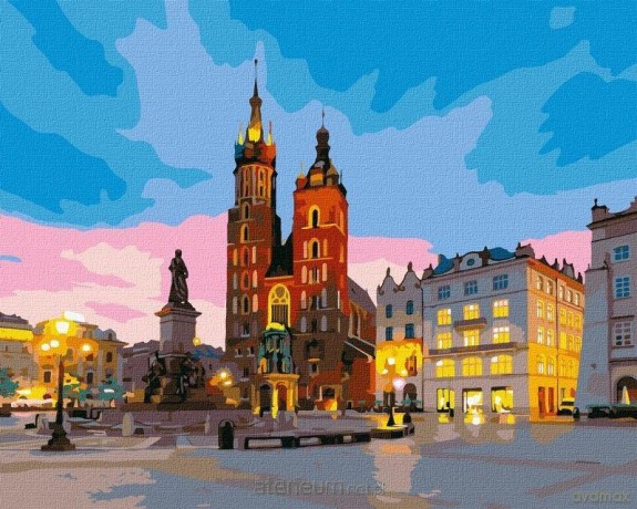 Malowanie po numerach - Wieczór Kraków 40x50 cm