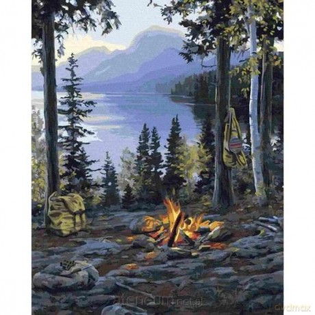 Malowanie po numerach - Wycieczka w góry 40x50 cm
