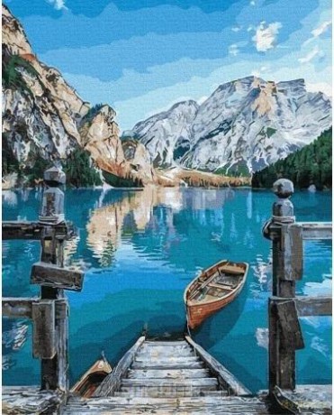 Malowanie po numerach - Zimowe jezioro 40x50 cm