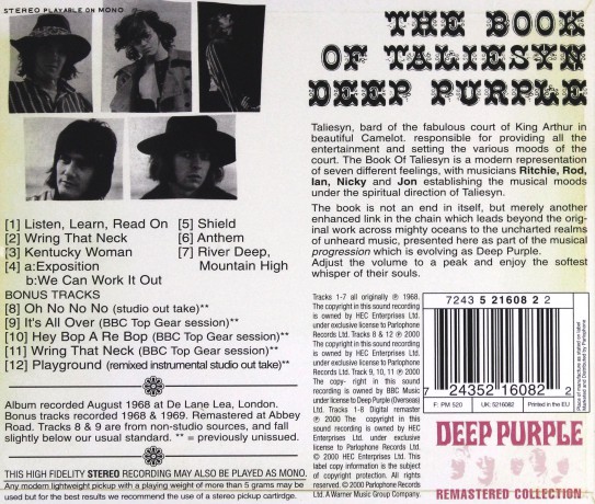 Deep Purple: The Book Of Taliesyn [CD]