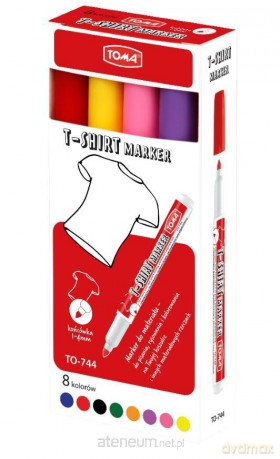 Marker do ubrań Brush 8 kolorów