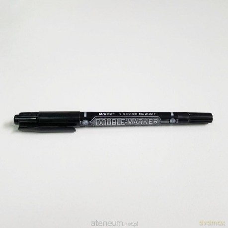 Marker dwustronny czarny Double (12 szt)