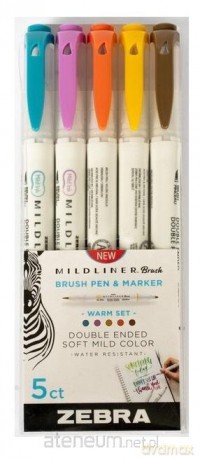 Marker Mildliner Brush Warm 5 kolorów
