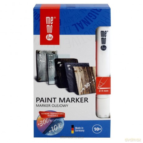 Marker olejny 2-4mm biały (10 szt)