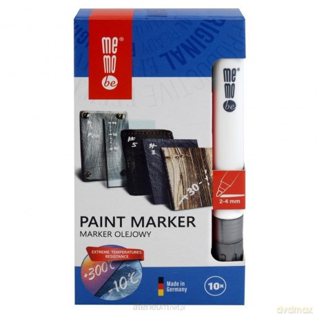 Marker olejny 2-4mm srebrny (10 szt)