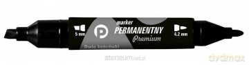 Marker perman. czarna 2 końcówki (12 szt.) KM502-V2