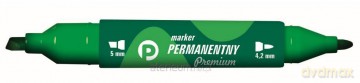 Marker perman. ziel. 2 końcówki (12 szt.) KM502-Z2