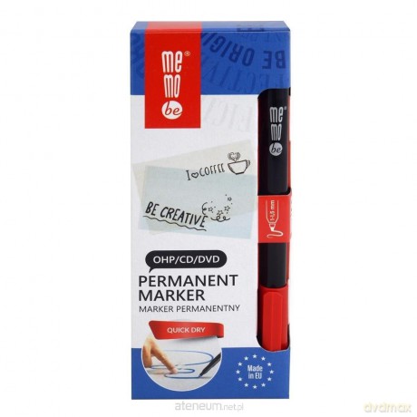 Marker permanent. 1-1,5mm czerwony (10 szt)