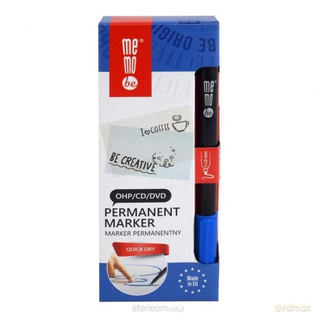Marker permanent. 1-1,5mm niebieski (10 szt)