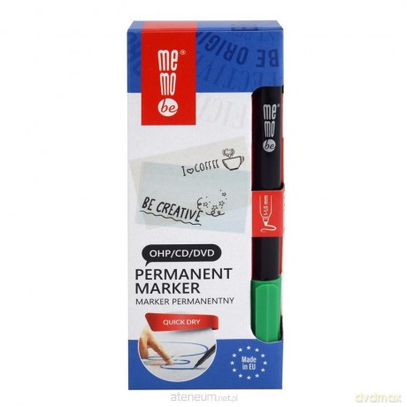 Marker permanent. 1-1,5mm zielony (10 szt)