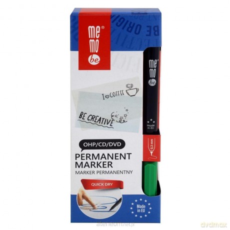 Marker permanentny 0,3mm zielony (10 szt)