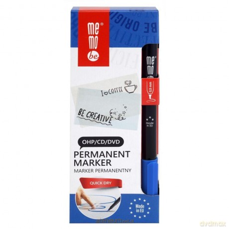 Marker permanentny 0,5mm niebieski (10 szt)