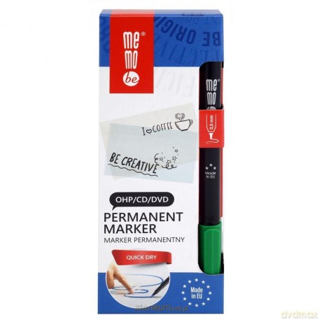 Marker permanentny 0,5mm zielony (10 szt)
