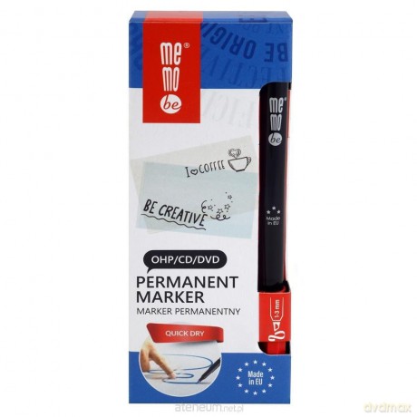 Marker permanentny 1-3mm czerwony (10 szt)