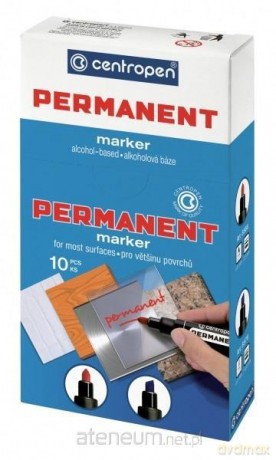 Marker permanentny 8566 czarny (10 szt)