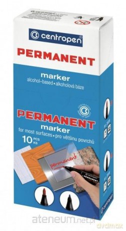 Marker permanentny czarny 2mm (10 szt)