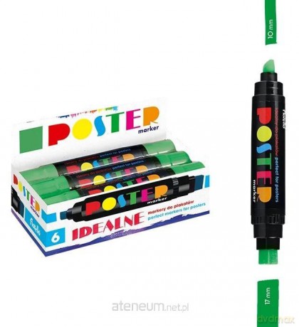 Marker Poster GR-1712 zielony (6 szt)