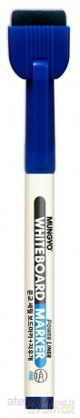 Marker suchościeralny mini z gąbką nieb. (12 szt)