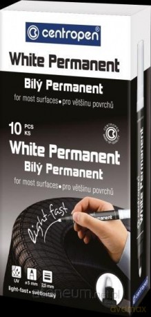 Marker White Permanent 8586 biały (10 szt)