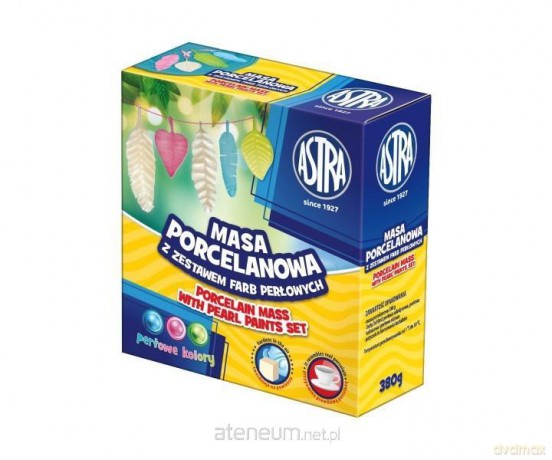 Masa porcelanowa + 3 kolory farb perłowych