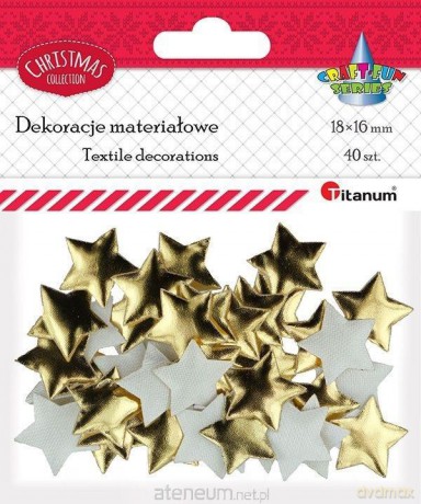 Materiałowe gwiazdki 40 szt