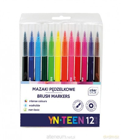 Mazaki pędzelkowe 12 kolorów