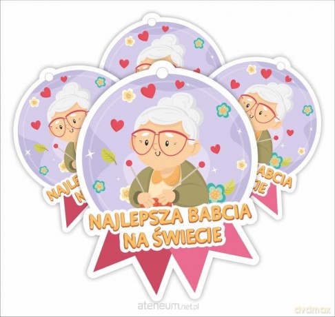 Medal papierowy - Najlepsza Babcia 4 szt