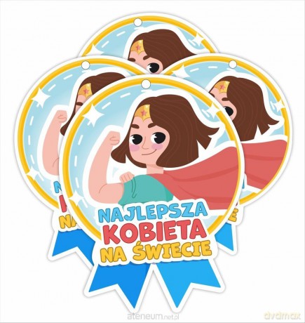 Medal papierowy - Najlepsza kobieta 4 szt