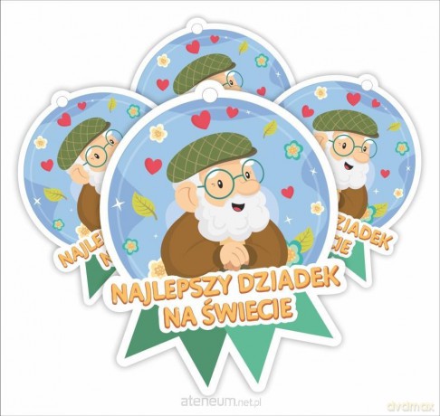 Medal papierowy - Najlepszy Dziadek 4 szt