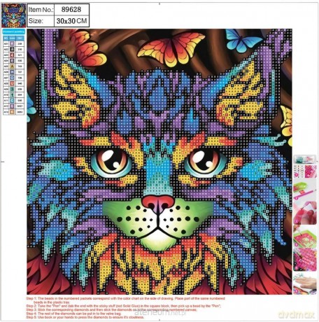 Mozaika diamentowa 5D 30x30 cm Cat 89628