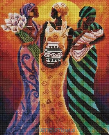 Mozaika diamentowa- Afrykańskie kobiety 40x50 cm