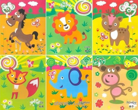 Mozaika papierowa Tangle 6 szt - Zwierzątka