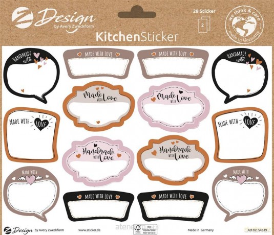 Naklejki do kuchni - Made with Love