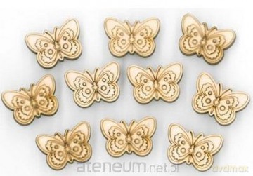 Naklejki drewniane 2 cm - Motyle 2 10 szt