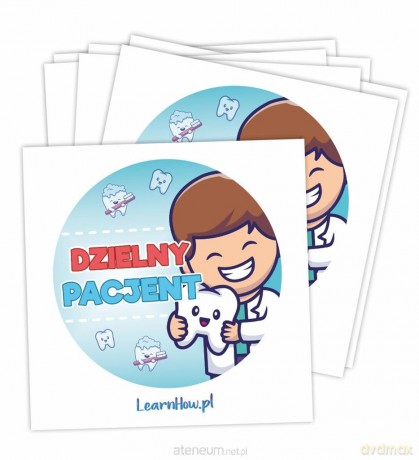Naklejki Dzielny pacjent - Dentysta 60mm 60 szt