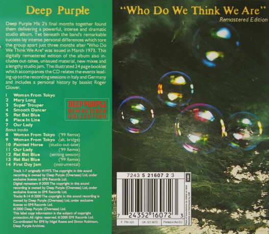 Deep Purple: Who Do We Think We Are [CD]