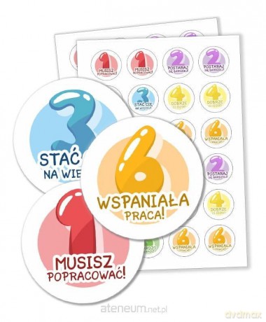 Naklejki motywacyjne - Oceny 48 szt