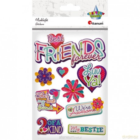 Naklejki papierowe 3D friends mix 10 szt