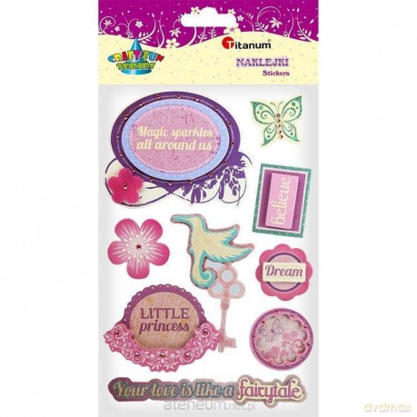 Naklejki papierowe 3D little princess mix 8 szt