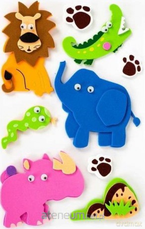 Naklejki piankowe 3D 2-6 cm - Safari (9 szt)