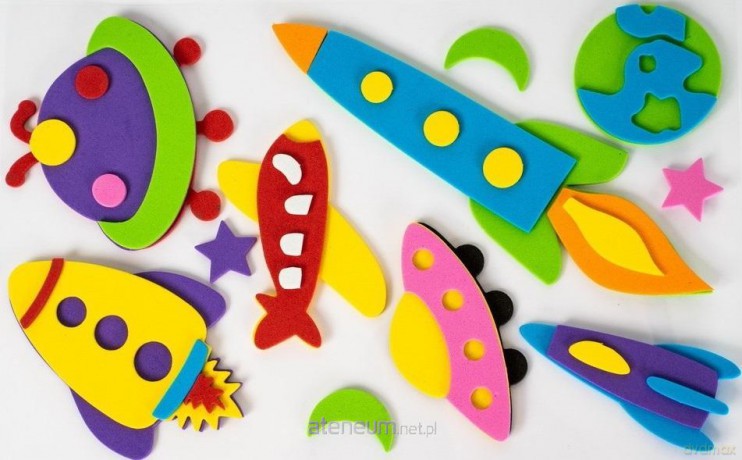 Naklejki piankowe 3D 3 cm - Kosmos (7 szt)