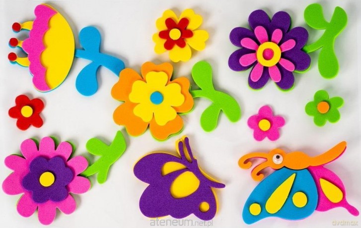 Naklejki piankowe 3D 3 cm - Łąka (10 szt)