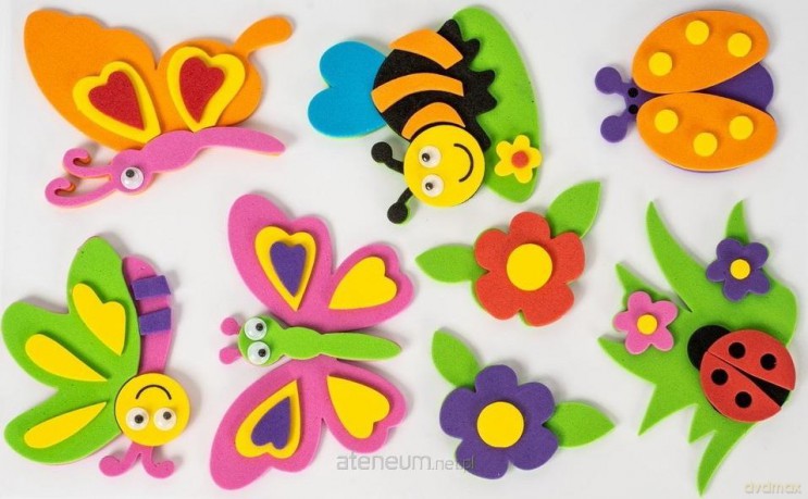 Naklejki piankowe 3D 3 cm - Motyle (8 szt)