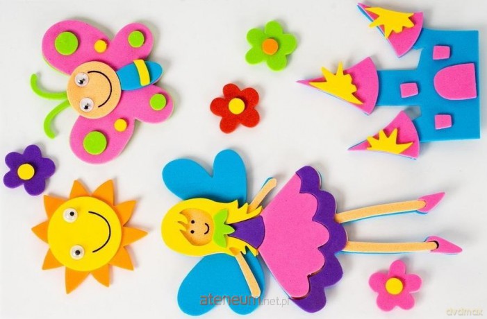 Naklejki piankowe 3D 3 cm - Wróżka (8 szt)
