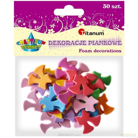 Naklejki piankowe kokardki 31x29mm mix 30 szt