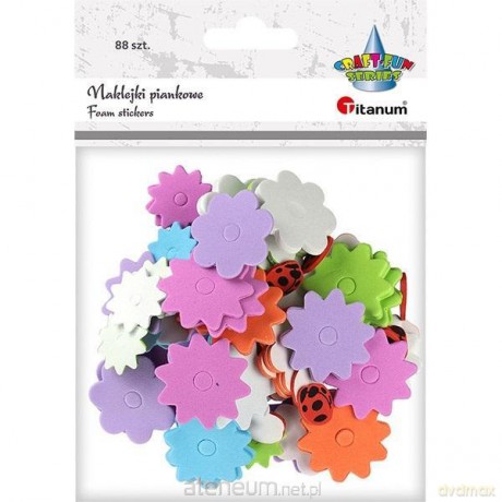 Naklejki piankowe kwiaty mix 88 szt
