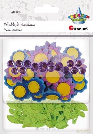 Naklejki piankowe mix 40 szt