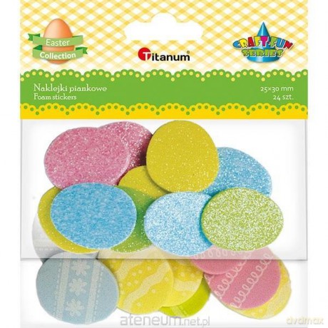 Naklejki piankowe pisanki mix 24 szt