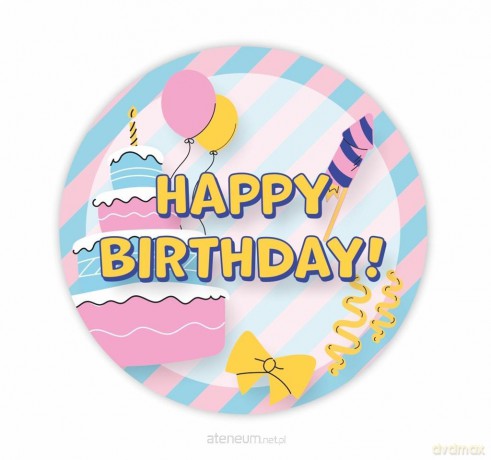 Naklejki urodzinowe - Happy Birthday 01